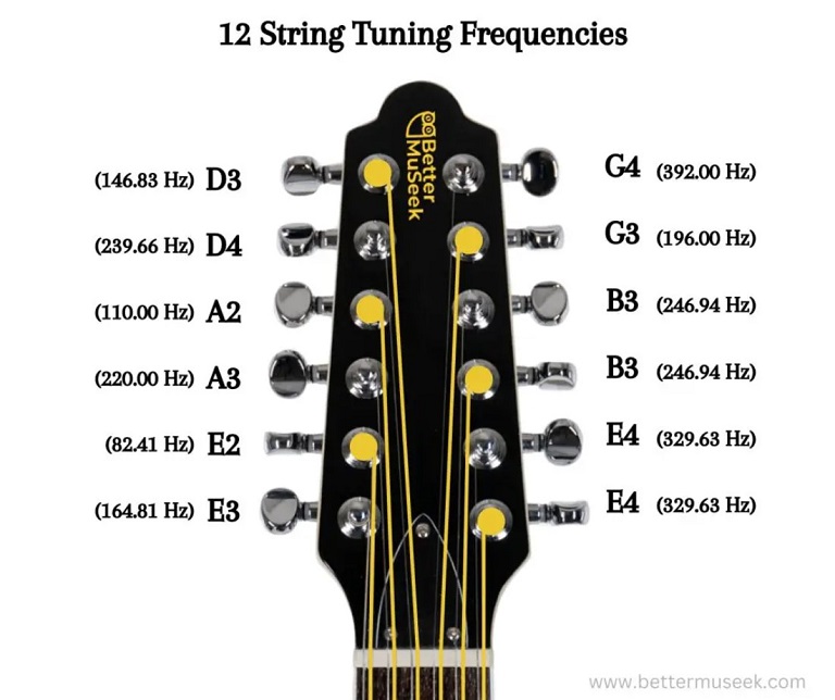 12-String Guitar Tuning & Tuners - BetterMuSeek