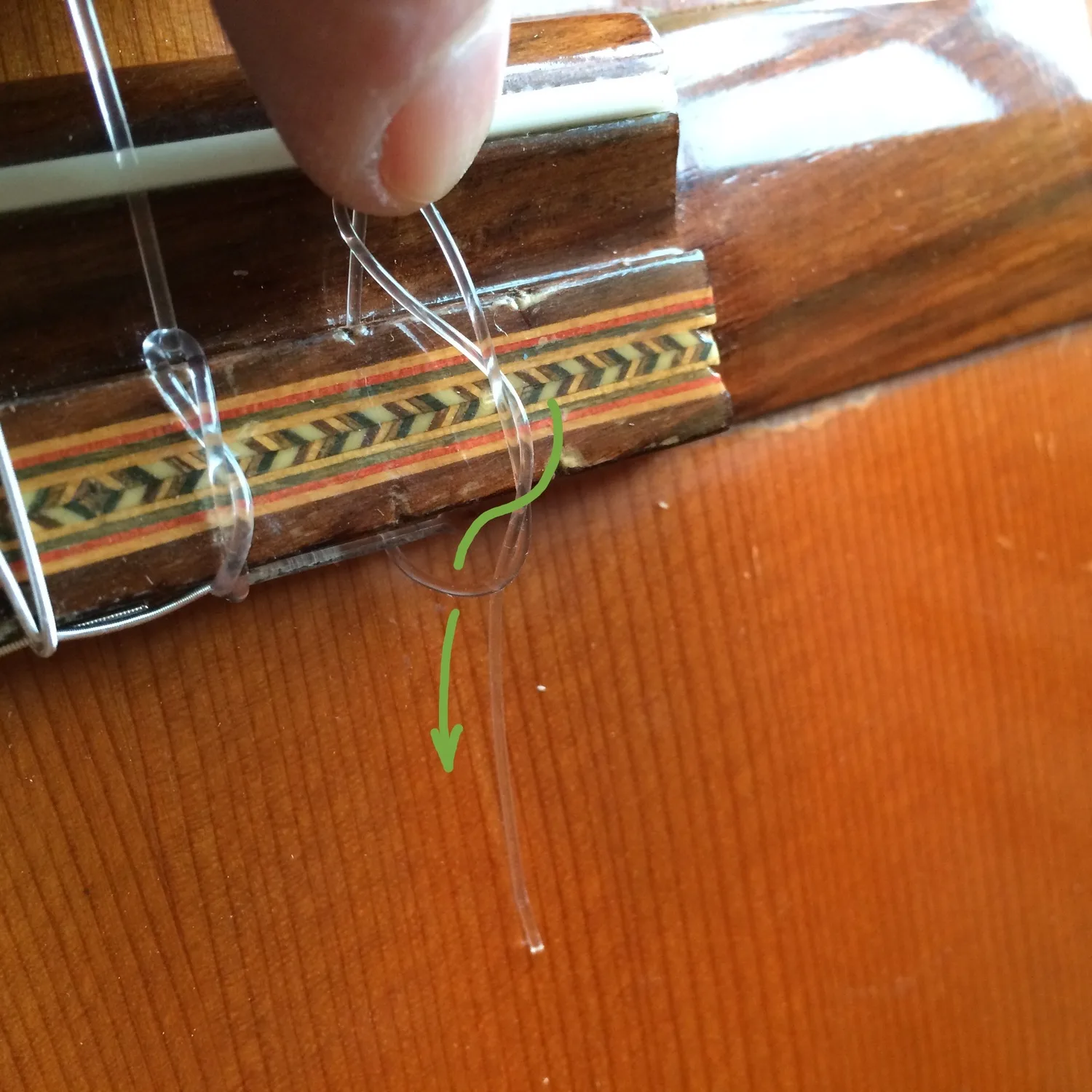 Guitar string knots