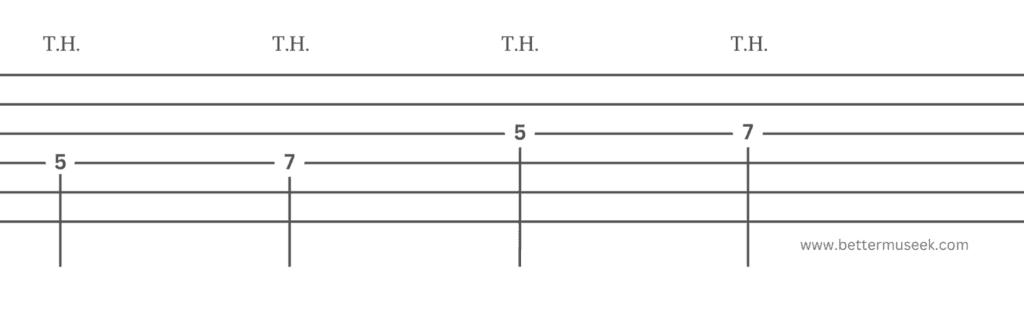 Tapped Harmonics finger technique