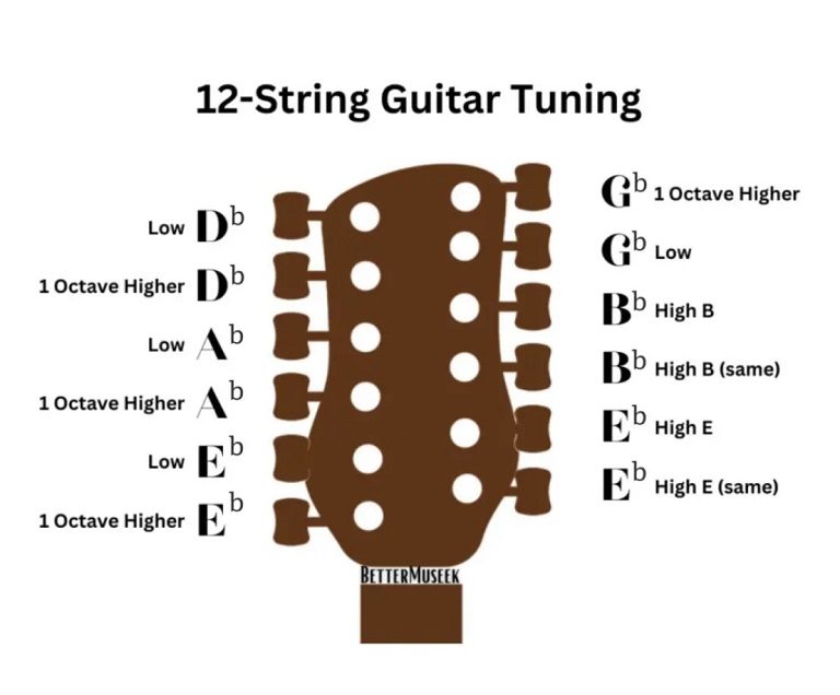 12-String Guitar Tuning & Tuners - BetterMuSeek